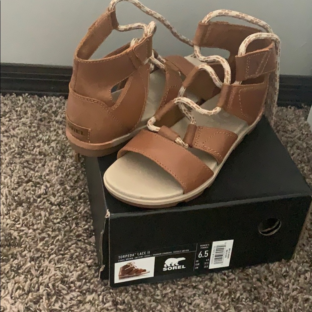 SOREL Torpeda Lace 2 Brand New tan brown 6.5